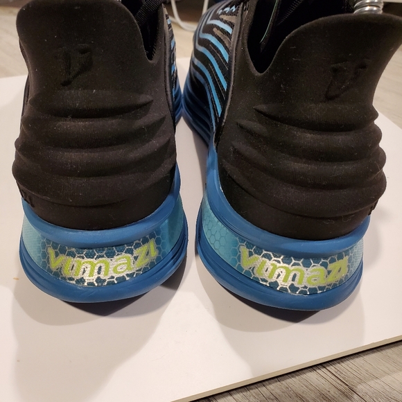 Vimazi Z50 Womens Premium Black Blue Athletic Shoes with Ribbed Design Size 9 - Picture 4 of 14